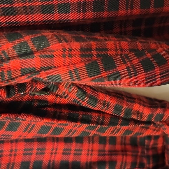 NWTs Sanctuary size 8 deep red front tie tunic dress faux wrap button sleeve - Picture 8 of 9